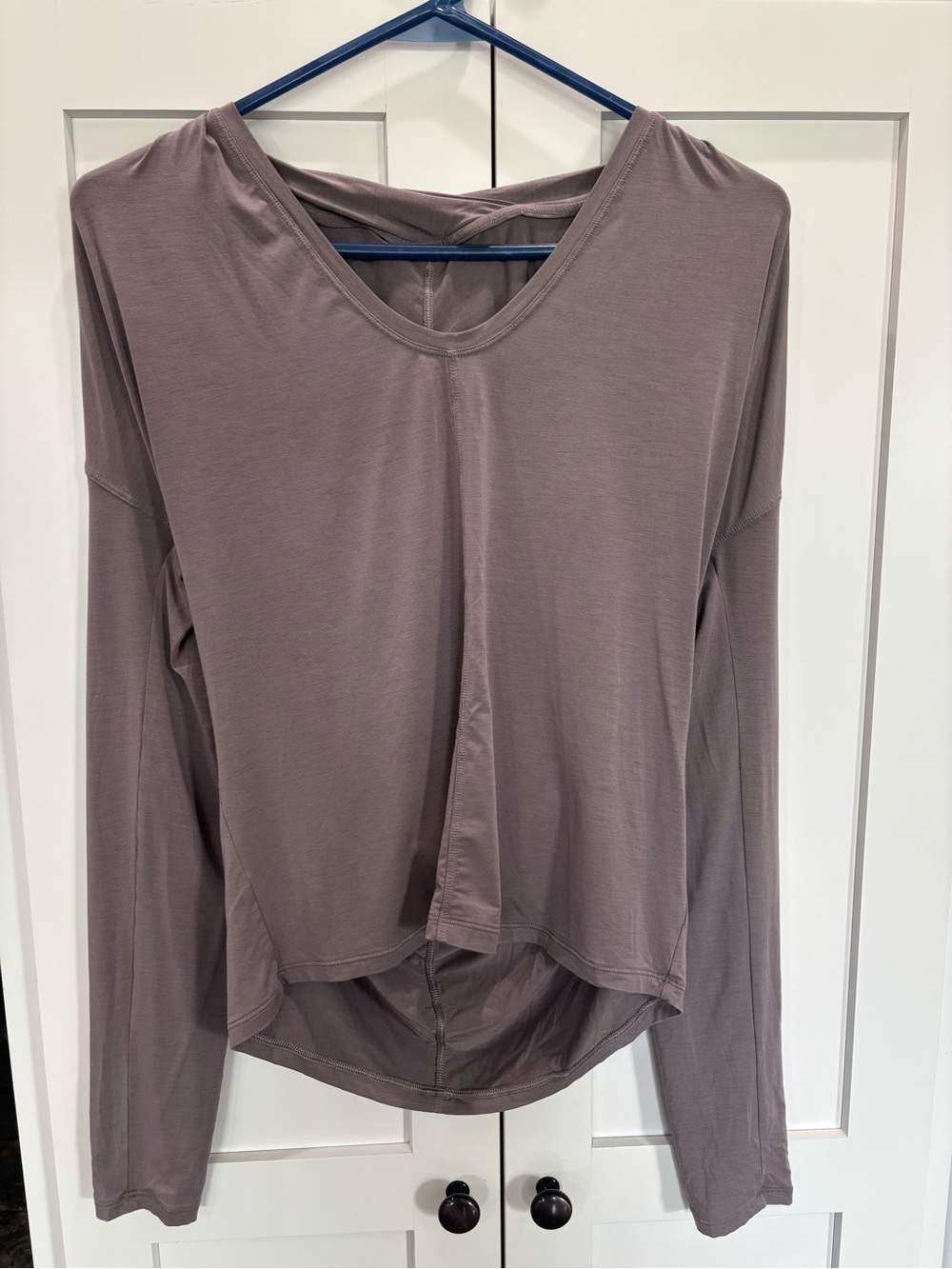 lululemon athletica Long Sleeve Twist-Back Top — Mauve Taupe